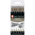 Produktbild: Sakura Pigma Micron Fineliner-Set schwarz 6 St.