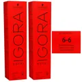 Produktbild: Schwarzkopf Igora Royal 2 x 60 ml 6-6 dunkelblond schoko Haarfarbe Cremefarbe Se