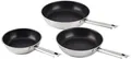 Produktbild: Rösle Elegance Pfannen Set 3-teilig schwarz-silber 54x32cm