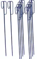 Produktbild: UvV Absperrleinenhalter Stahl Set mit 10 Stück Laterneneisen 1200 mm lang Ø14 mm mit UVV-Bügel für Fangzaun, Absperrungen, Parkplatz, Absperrkette oder Warnband (Blau)