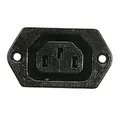 Produktbild: Schwarz 250 V 6 A AC Stift 3 Pin Chassis Outlet