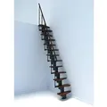 Produktbild: Minka Mittelholmtreppe Quatro 38 - 298cm Geschosshöhe Walnuss Schwarz