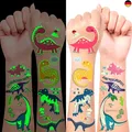 Produktbild: LEADTEAM 90 Stück Dinosaur Tattoo Kinder Jungen, Leucht Kindertattoos Temporäre 