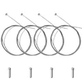 Produktbild: ZELHYEUU 4 Stücke Fahrrad Bremszug Set - Mountainbike Bremsseil Innenzug, Ersatz Zubehör Mit 4 Stücke Bremse Endhülsen