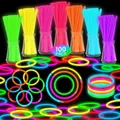 Produktbild: Knicklichter Neon Party Set 100 Taschenleuchtstäbe für Kinder Halloween Hochzeit