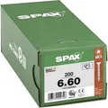Produktbild: 200er Multipack SPAX 1191010600605 Holzschraube 6 mm 60 mm T-STAR plus Stahl