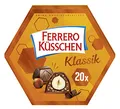 Produktbild: Ferrero Küsschen Klassik – Knackig geröstete Haselnuss umhüllt von feiner Schokolade – 1 Packung à 20 Einzelpralinen