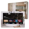 Produktbild: SYLVOX Smart Mirror Badezimmer Fernseher, Badspiegel TV 24 Zoll FHD | IP66 Wasserdicht 12V Google TV | 1080P Touch Button WiFi Bluetooth Google Assistant für Hotel Gym Sauna(Wandhalterung)