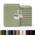 Produktbild: Blumtal Premium Frottier Waschlappen Set 10 teilig 100% Baumwolle - Oeko-TEX zertifizierte Waschlappen 10x (15x20 cm) - Ultra saugstarkes Frottier Seiftücher Set waschbar °60 - Seiflappen Grün