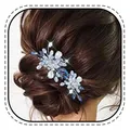 Produktbild: Edary Kristall Haarschmuck Hochzeit Silber Strass Haarspange Braut Haarnadeln für Frauen und Mädchen (2 Stück)