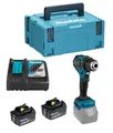 Produktbild: Makita DDF482RFJ 18 V Akku-Bohrschrauber 2 x 3,0 Ah + MAKPAC