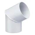 Produktbild: INEFA Regenrohrbogen 60 Grad für Fallrohr, PVC DN75 / 75mm Weiß Verbindungsstück Dachrinnenzubehör, einfache Montage, Made in Germany
