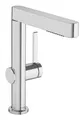 Produktbild: Hansgrohe Finoris Einhebel-Waschtischmischer 230 mit Ausziehbrause mit Push-Open Ablaufgarnitur Ausladung 191 mm - Chrom - 76063000