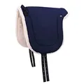 Produktbild: QHP Reitpad Pferd Bareback Pad 19 mm | Sicherer Halt | Komfortables Reiten | Praktische Größe (Navy, Shet)