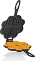 Produktbild: BBQ-Toro Waffeleisen in Herzform, Waffelmaker, Herzwaffeln Doppelform aus Gusseisen, schwarz