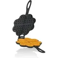 Produktbild: Waffeleisen in Herzform, Waffelmaker, Herzwaffeln Doppelform aus Gusseisen, schwarz - Bbq-toro