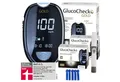 Produktbild: GlucoCheck Blutzuckermessgerät GlucoCheck GOLD Blutzuckermessgerät, Starter-Set, inkl. 110 Teststreifen, Goldbeschichtung