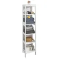 Produktbild: SoBuy Badregal mit 5 Ablagen Bad-Hochschrank Standregal Küchenregal Aufbewahrungsregal weiß BHT ca: 30x139x30cm BZR14-W