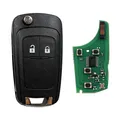 Produktbild: Autoschlüssel Schlüssel Funk Fernbedienung Klappschlüssel 2 Tasten 433 MHz Sender + ID46 Transponder passend für Opel Adam Astra Corsa Insignia Meriva Omega Tigra Vectra Zafira