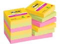 Produktbild: POST-IT Haftnotizen Super Sticky Notes Carnival 622-6SS-CARN, 48 x 48 mm, wiederablösbar, cellophanfrei verpackt, farbig, 12 x 90 Blatt