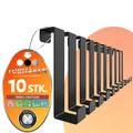 Produktbild: Türhaken zum Einhängen 10er Set - Schwarze Kleiderhaken Tür rostfreie Haken z...