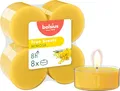Produktbild: Bolsius True Scents – 8 Teelichter Maxi Duft – Mimosa – Lange Brenndauer von 8 Stunden – Kerze für den Innenbereich – Natürliche Extrakte – Veganes Wachs – Ohne Palmöl