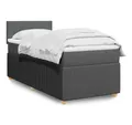 Produktbild: vidaXL Boxspringbett, Boxspringbett mit Matratze Dunkelgrau 80x200 cm Stoff