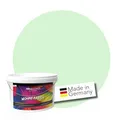 Produktbild: WALLCOVER hochwertige Wandfarbe für Innen | Grün Pastell | 1L für 8m² | Hochdeckende Innenfarbe (Klasse 1) in Frühlingsgrün Matt | Profi Qualität aus Deutschland