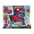 Produktbild: Marvel Spidey und Seine Super-Freunde SNF0350 - Spidey-Rex Racer – 20 cm großes Fahrzeug mit Geräuschen – Verwandlung vom Fahrzeug in einen Dinosaurier