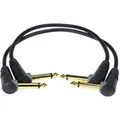 Produktbild: Klotz AU-AJJ0060 2Stk. Patchkabel 90° gold 0,6m schwarz | Neu