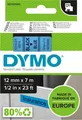 Produktbild: DYMO® Schriftbandkassette D1 45016, 12 mm breit, blau/schwarz 67126