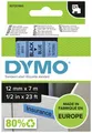 Produktbild: Schriftband DYMO D1 45016 Bandfarbe: Blau Schriftfarbe:Schwarz 12 mm 7 m