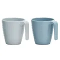Produktbild: Campinggeschirr Melamin 2 Tassen Blau Picknick Camping Kaffee Becher Geschirr