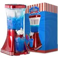 Produktbild: MikaMax Slush-Eis-Maschine im Retro Design - Slushie Maker, 1L Kapazität, 20W - Für Slushies & gefrorene Getränke - Funktioniert nur mit zuckerhaltigen Getränken