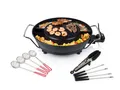 Produktbild: 2in1 HOT POT rauchfreie Grillplatte Tischgrill Partypfanne Fondue Set elektrisch