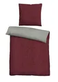 Produktbild: Biberna Cami Melange-Flanell Bettwäsche 135x200 cm burgund