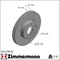 Produktbild: 2x Zimmermann 150.1298.20 Bremsscheibe für BMW X5 X3 E53 E83