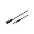 Produktbild: Wentronic Goobay 3,5mm-Klinke-Verlängerungskabel, Schwarz, 3 m - Klinke 3,5 mm-Stecker (4-Pin, Stereo) > Klinke 3,5 mm-Buchse (4-Pin, Stereo) (62480)