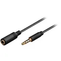 Produktbild: goobay Kopfhörer- und Audio Verlängerungskabel AUX > 3,5mm 4 Pin slim, schwarz