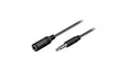 Produktbild: goobay Kopfhörer- und Audio Verlängerungskabel AUX > 3,5mm 4 Pin slim (schwarz,