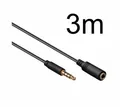 Produktbild: 3m Audio Verlängerung Headset Kabel 3,5mm für Apple , Samsung etc. schwarz