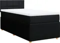 Produktbild: vidaXL Boxspringbett mit Matratze Schwarz 80x200 cm Stoff