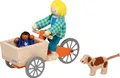 Produktbild: Lastenfahrrad mit 2 Biegepuppen und Hund