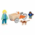 Produktbild: Goki poppenhuis houten bakfiets met kind en hond