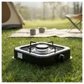 Produktbild: Mucola Gaskocher Campingkocher 1 flammig Gaskocher Camping Kochfeld Metall Gasbrenner, (Stück, 1-St., Kocher), Flamme stufenlos regulierbar durch Drehknopf schwarz