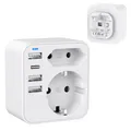 Produktbild: Reiseadapter UK Adapter England Deutschland Stecker mit 4 USB 3.4AEngland Ada...