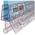 Produktbild: STEIGNER Duschdichtung 150cm Gerade PVC Ersatzdichtung für Dusche, L: 150 cm, (1 Stück Packung, Einzeldichtung), Glasstärke 6/7/ 8 mm Model: UK08 weiß 150 cm