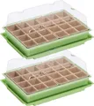 Produktbild: WELLGRO Mini Gewächshaus für 24 Pflanzen - ca. 27x19x10 cm (LxBxH) je Zimmergewächshaus, grün/transparent, Kunststoff/Zellulose - Menge wählbar