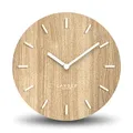 Produktbild: Cander Berlin MNU 2730 B Lautlose Holz-Wanduhr 30 cm modern Eiche-Furnier ohne Tickgeräusche Küche Wohnzimmer analog Vintage