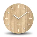 Produktbild: MNU 2730 B Lautlose Holz-Wanduhr 30 cm modern Eiche-Furnier ohne Tickgeräusch...